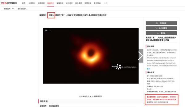 視覺中國，黑洞